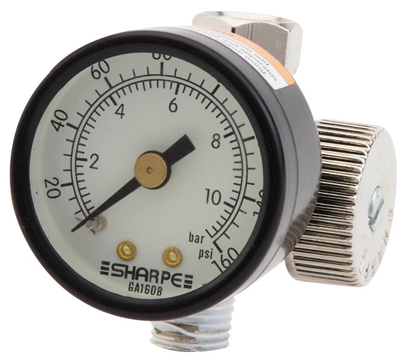 SHARPE 24AAV Air Adjusting Valve with Gauge 2210 for Automotive Paint Spraying